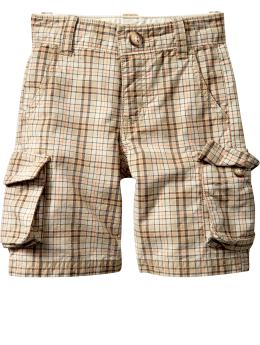 BabyGap: Plaid cargo shorts - new british khaki