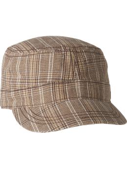 GapKids: Plaid military hat - brown plaid