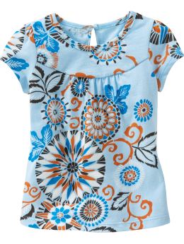 BabyGap: Floral print T - blue