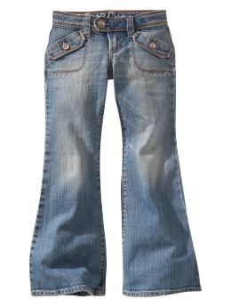 Flared light wash jeans