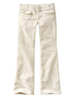 GapKids: Button pocket corduroy pants - milk