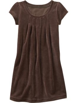 GapKids: Pintucked velour dress - classic brown