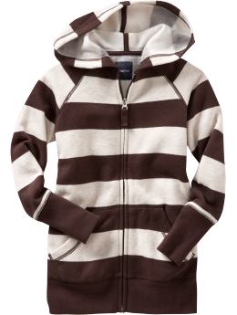 GapKids: Long hoodie - brown stripe