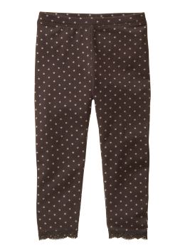 BabyGap: Lacy printed leggings - brown print
