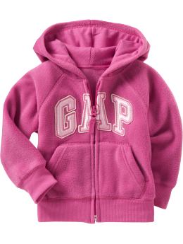 BabyGap: Pro Fleece arch logo zip-up hoodie - light english rose