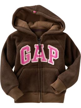 BabyGap: Pro Fleece arch logo zip-up hoodie - classic brown