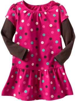 BabyGap 2 in 1 dotted T shirt dress bright ruby
