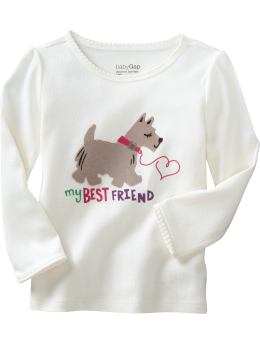 BabyGap: Scalloped graphic T - milk