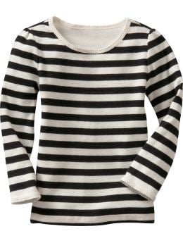 BabyGap: Scalloped T - black stripe