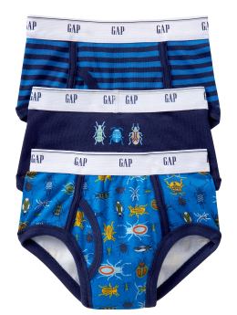 GapKids: Bug briefs (3 pack) - blue rapid