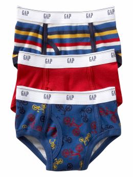 GapKids: Bike printed briefs (3-pack) - baltic blue