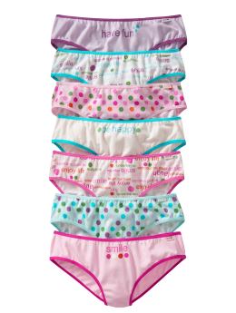 GapKids: Happy message bikinis (7-pack) - pink