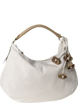 Floral hobo : jute flower handbag cotton fringe