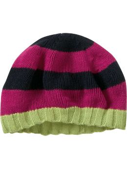GapKids: Rugby striped knit hat - paradise pink