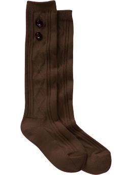 GapKids: Button knee-high socks - classic brown