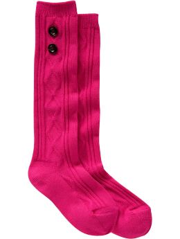 GapKids: Button knee-high socks - paradise pink