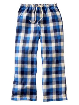 GapKids: Plaid pajama pants - baltic blue