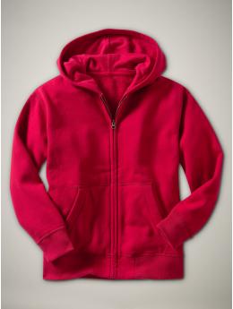 GapKids: Fleece zip-up hoodie - russian red