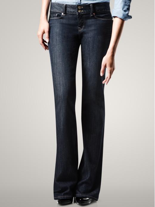 Gap Petite Womens Dark Perfect Boot Jeans (Dark Wash)