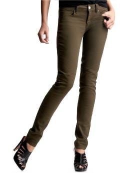 Women: Always skinny olive riding jeans - basic olive