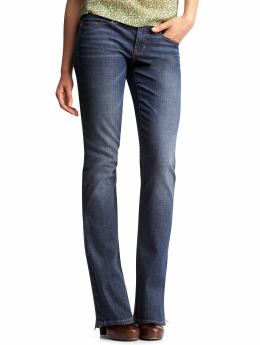 Women: Real straight zipper jeans - dark