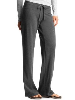 Women: Cozy drawstring pants - deep charcoal heather