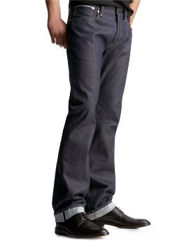 Men: Selvage authentic fit jeans (dark rinse) - rinsed selvage