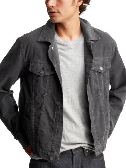 Men: Cord jacket - gray