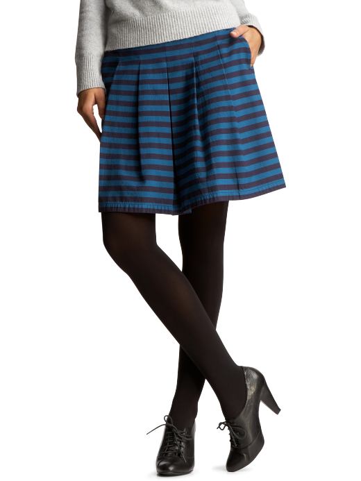 Gap Pleated Striped Skirt