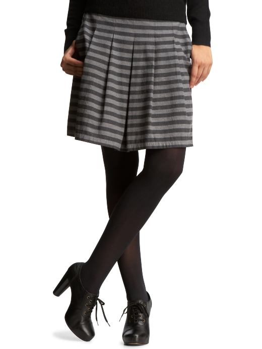 Gap Pleated Striped Skirt