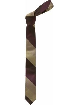 Men: Striped tie - rich wine