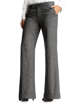 Women: Tweed trousers - gray tweed