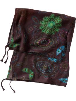 GapKids: Silk blend tassel scarf - classic brown