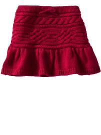 Cable knit sweater skirt