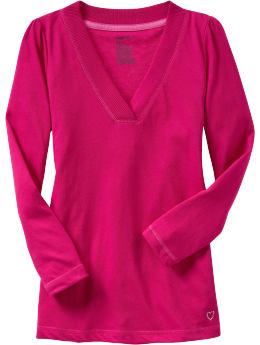 GapKids: V-neck tunic - bright ruby