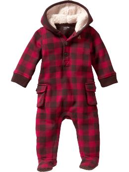 Baby Fashion Clothes  on Baby Clothing  Baby Boy Clothing  Cargo Plaid Hoodie One Piece  Copper