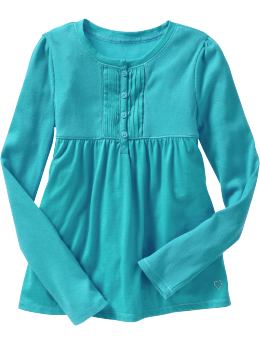 GapKids: Pintucked empire T - new bright sea