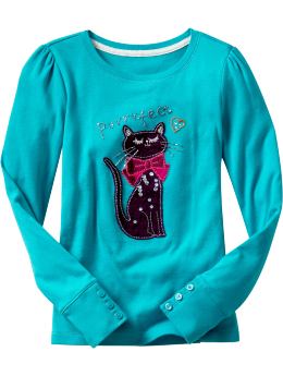 GapKids: Artsy girly graphic T - new bright sea