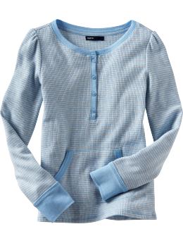 GapKids: Waffle knit henley - spa blue