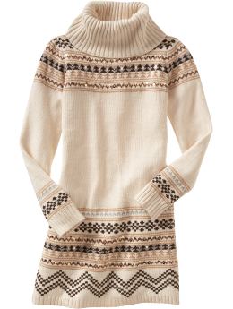 Fair Isle turtleneck sweater dress