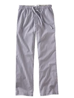 Men: Shirt striped pajama pants - blue stripe