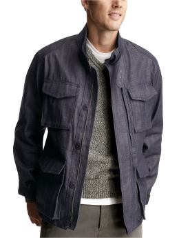 Men: Indigo denim jacket - indigo