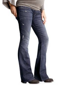 Full panel boot cut jeans (distressed wash)