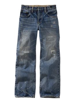 Original fit rip and repair jeans