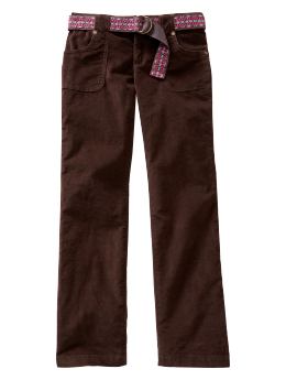 GapKids: Belted velvet pants - milk chocolate