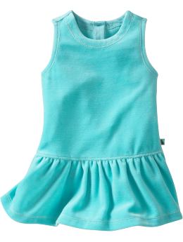 Drop-Waist Velour Jumper