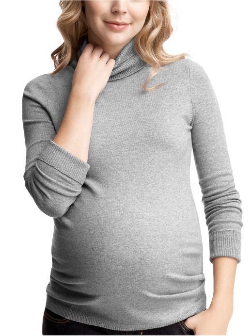 GapMaternity: Classic turtleneck sweater - heather gray