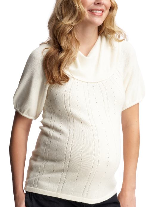 GapMaternity: Eyelet cowlneck sweater - off white