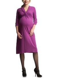 Twist-front dress