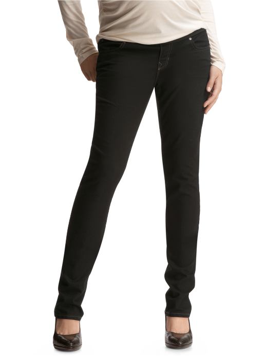 GapMaternity: Demi panel skinny jeans (black) - black